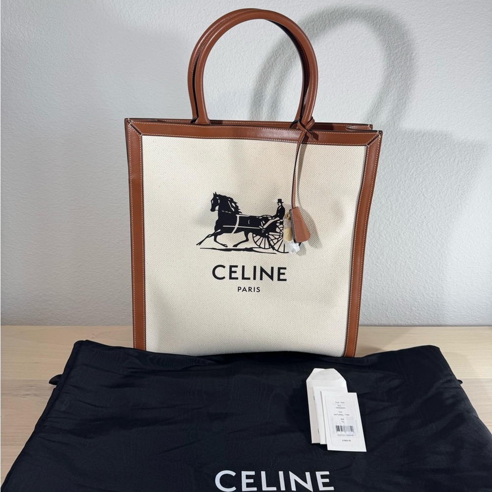 Celine
Vertical Cabas Tote Canvas with Leather